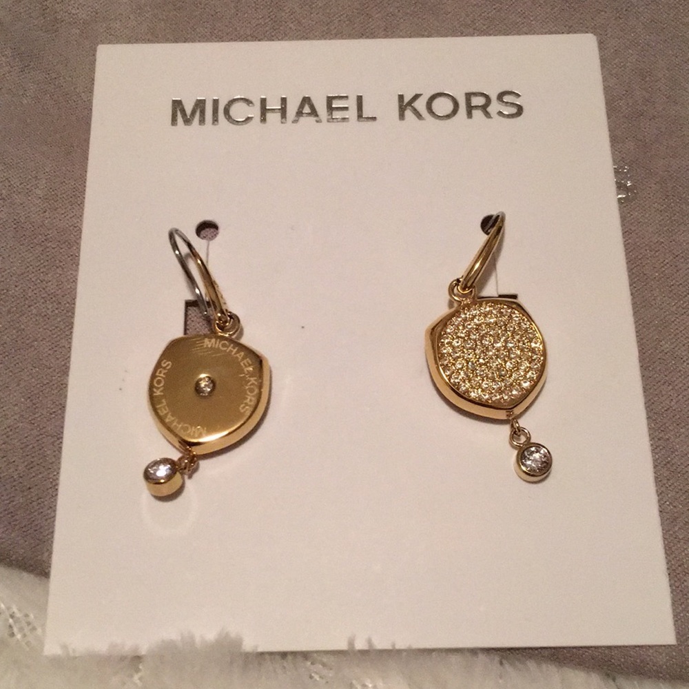 Michael Kors goldtone crystal earrings - Picture 3 of 4